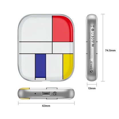 ORICO-H5 2.5 inch Mondrian-Inspired Portable Type-C External SSD, 128GB