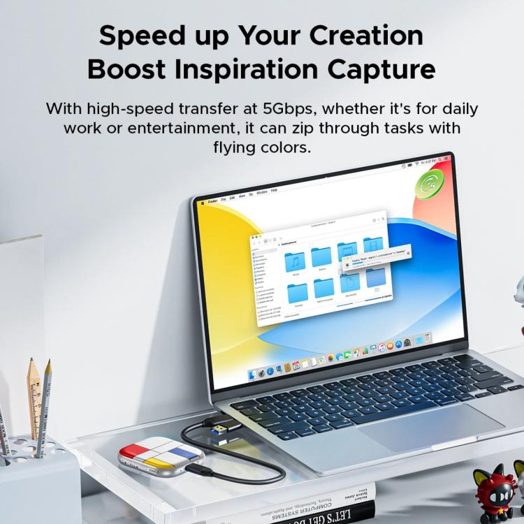 ORICO-H5 2.5 inch Mondrian-Inspired Portable Type-C External SSD, 128GB
