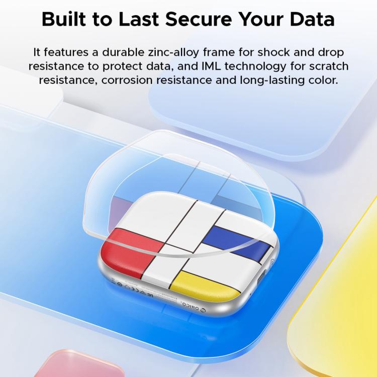 ORICO-H5 2.5 inch Mondrian-Inspired Portable Type-C External SSD, 128GB
