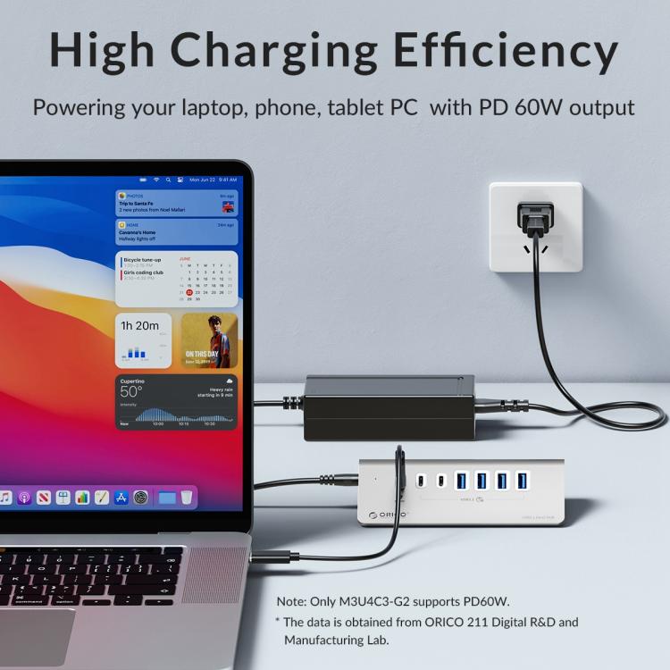 ORICO M3CU2-G2 4 in 1 Type-C to Dual USB and Dual Type-C Port Docking Hub, M3CU2-G2