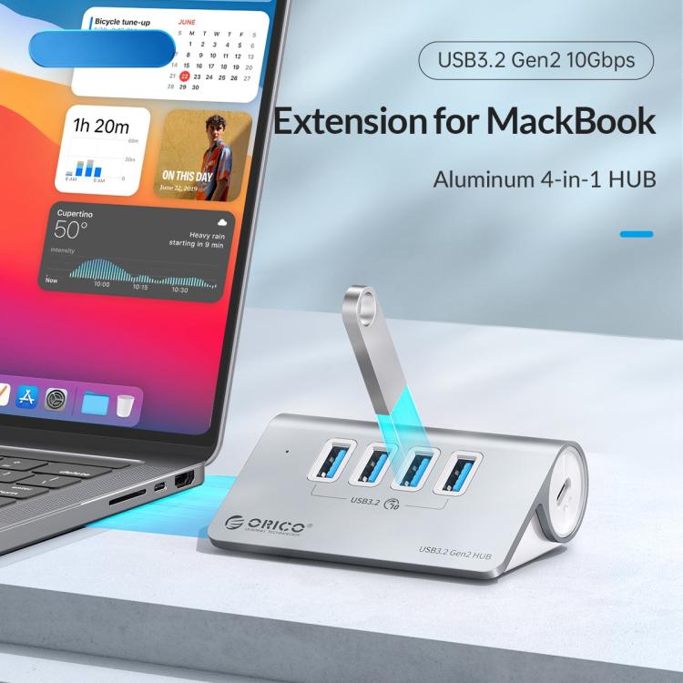 ORICO M3CU2-G2 4 in 1 Type-C to Dual USB and Dual Type-C Port Docking Hub, M3CU2-G2