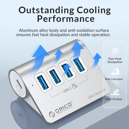 ORICO M3CU2-G2 4 in 1 Type-C to Dual USB and Dual Type-C Port Docking Hub, M3CU2-G2