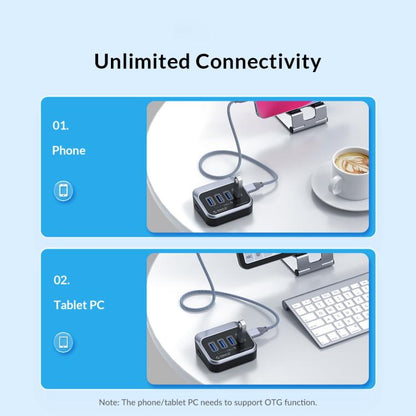 ORICO M3U3-4A 4 in 1 Type-C to USB 3.2 Docking Hub, M3U3-4A