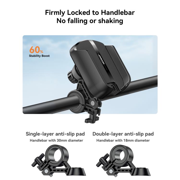 JOYROOM JR-ZS431 360 Rotation Dual Safety lock Bike Phone Mount, JR-ZS431