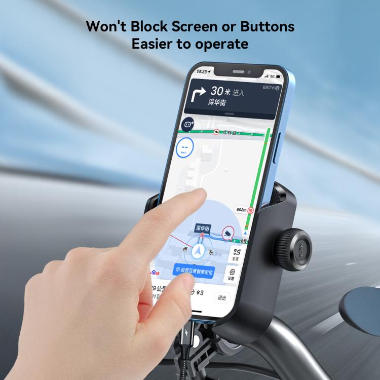 JOYROOM JR-ZS431 360 Rotation Dual Safety lock Bike Phone Mount, JR-ZS431
