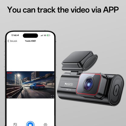 Yesido KM21 1K HD Camera Car Driving Recorder with 1.47 inch Screen, KM21