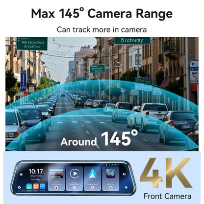 Yesido KM24 9.66 inch HD Image Reversing Assist CarPlay Streaming Rearview Mirror Dash Cam, KM24