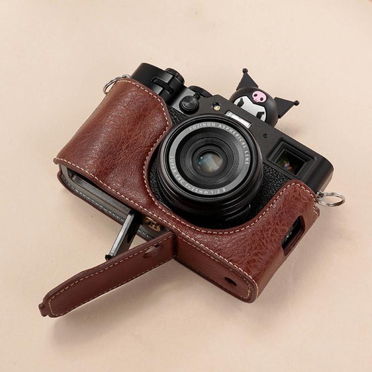 Buffalo Texture PU Leather Camera Half Case Base, For FUJIFILM X100VI