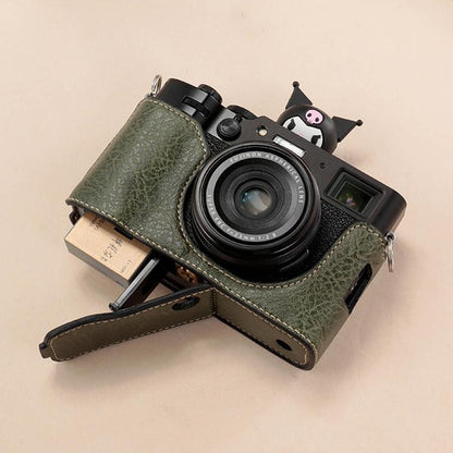 Buffalo Texture PU Leather Camera Half Case Base, For FUJIFILM X100VI