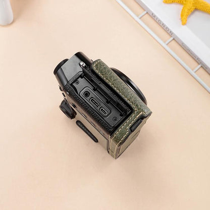 Buffalo Texture PU Leather Camera Half Case Base, For FUJIFILM X100VI