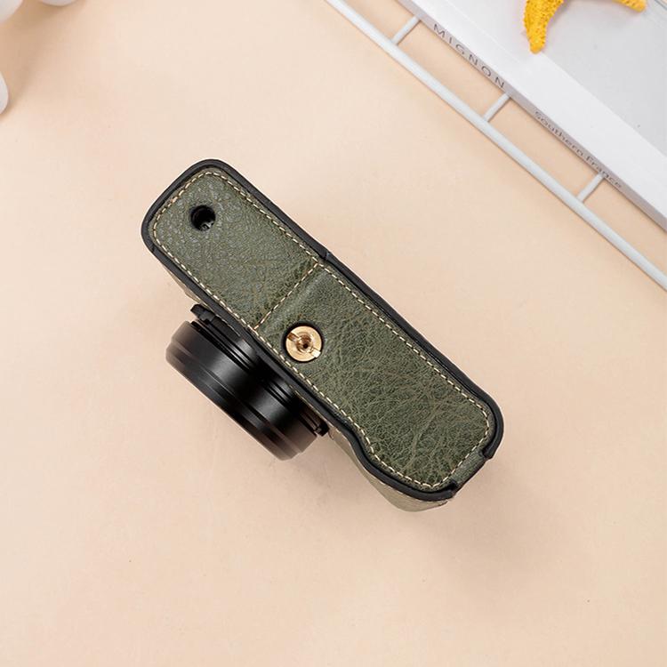 Buffalo Texture PU Leather Camera Half Case Base with Shoulder Strap, For FUJIFILM X100VI