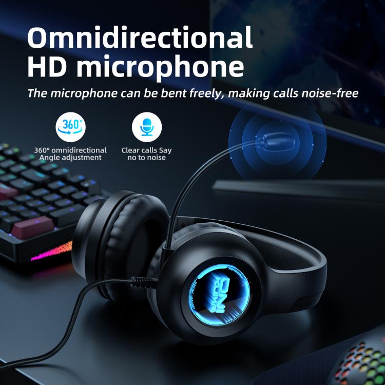 ONIKUMA X36 Abyss Lamp Effect 40mm Custom Drive Unit Game Headphones