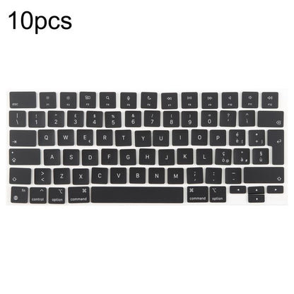 For MacBook A2681 A2941 A3113  A3114 10pcs UK Big Enter Version Keycaps, Arabic, French, Italy, German, Denmark, Sweden, Hungary, Spain, Norway, Russian, Portugal