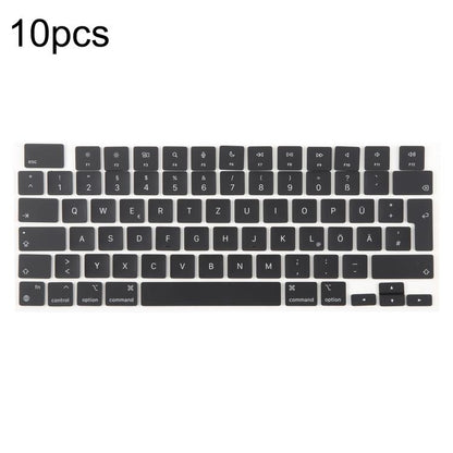For MacBook A2681 A2941 A3113  A3114 10pcs UK Big Enter Version Keycaps, Arabic, French, Italy, German, Denmark, Sweden, Hungary, Spain, Norway, Russian, Portugal