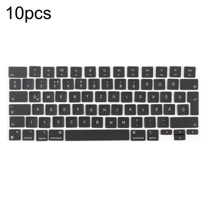For MacBook A2681 A2941 A3113  A3114 10pcs UK Big Enter Version Keycaps, Arabic, French, Italy, German, Denmark, Sweden, Hungary, Spain, Norway, Russian, Portugal