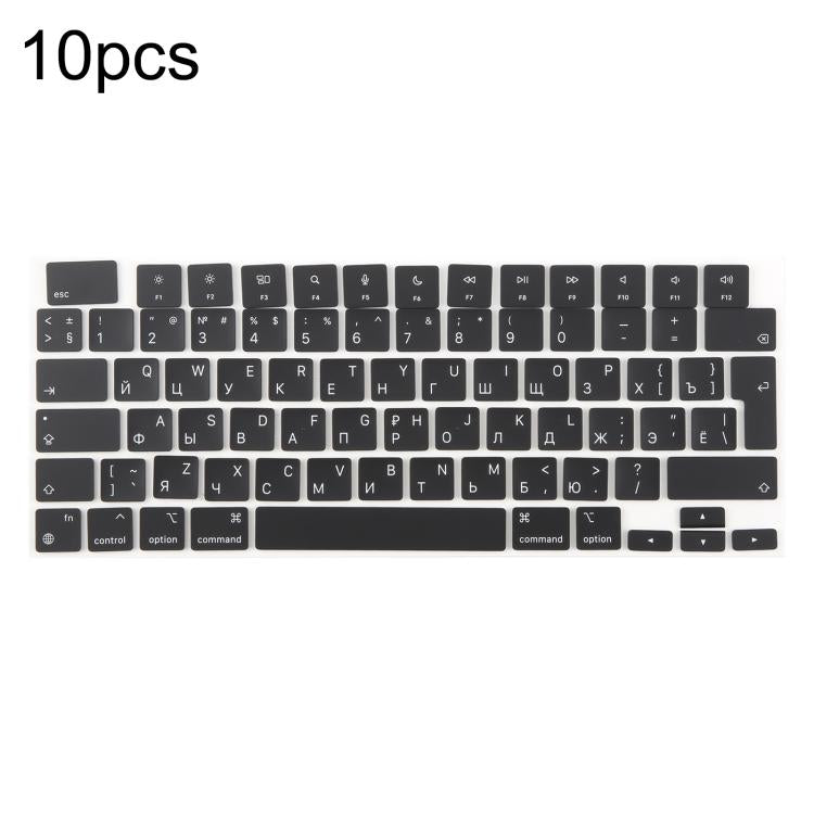 For MacBook A2681 A2941 A3113  A3114 10pcs UK Big Enter Version Keycaps, Arabic, French, Italy, German, Denmark, Sweden, Hungary, Spain, Norway, Russian, Portugal