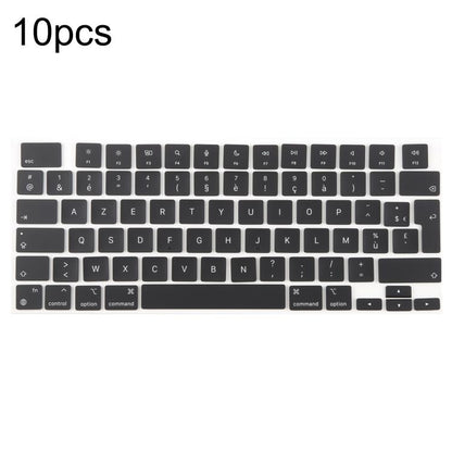 For MacBook A2442 A2485 A2779 A2780 A2991 A2992 A2918 10pcs UK Big Enter Version Keycaps, Arabic, French, Italy, German, Denmark, Sweden, Hungary, Spain, Norway, Russian, Portugal