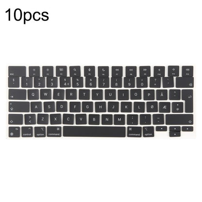 For MacBook A2442 A2485 A2779 A2780 A2991 A2992 A2918 10pcs UK Big Enter Version Keycaps, Arabic, French, Italy, German, Denmark, Sweden, Hungary, Spain, Norway, Russian, Portugal