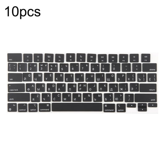 For MacBook A2442 A2485 A2779 A2780 A2991 A2992 A2918 10pcs US Small Enter Version Keycaps, Russian, Korean