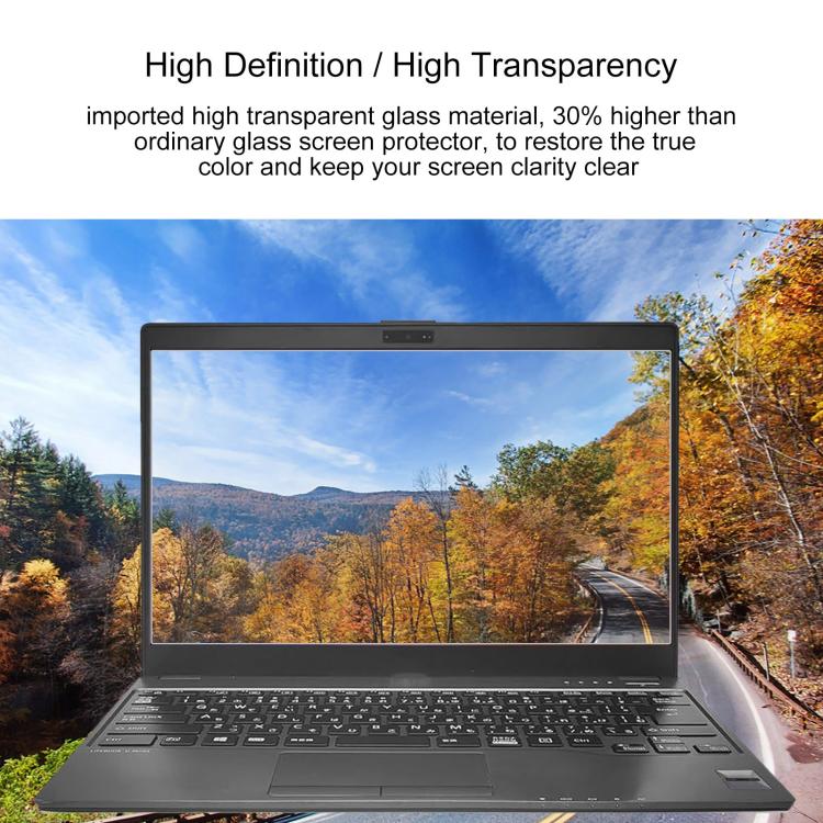 25pcs 9H 0.3mm Explosion-proof Tempered Glass Film, For Fujitsu LIFEBOOK U938 13.3, For Fujitsu LIFEBOOK A577 15.6, For Fujitsu FMV Lite WA1 15.6