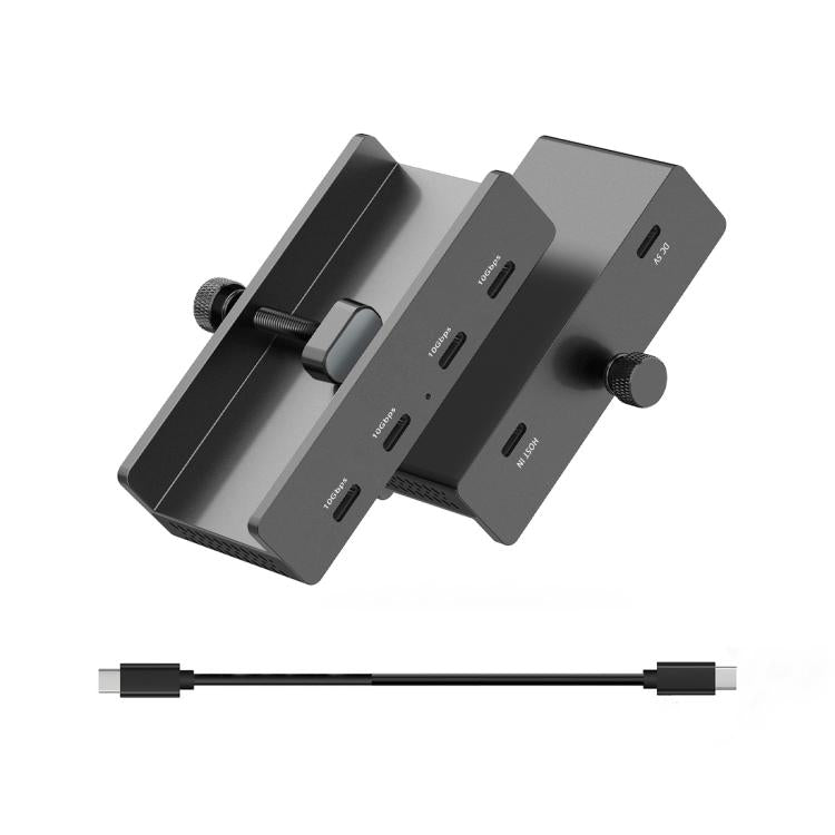 HCL-4C-Pro Aluminum Alloy 4-port Type-C3.1 Clamp Hub, HCL-4C-Pro