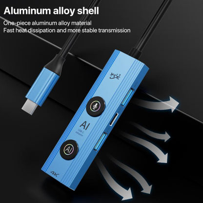 YCE V297 7 in 1 USB-C / Type-C HUB Adapter AI Docking Station Support 4K Output, V297