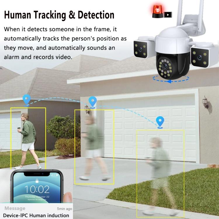 QX155 6MP Triple Camera SE Asia 4G Version Supports Humanoid Detection, EU Plug, US Plug, UK Plug, AU Plug