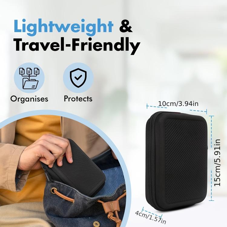 Mobile Hard Drive Data Cable Storage Bag Portable EVA Storage Box, EVA Storage Box