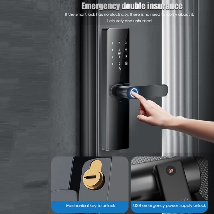 Z17 Tuya Smart WiFi Electronic Fingerprint Password Door Lock, 14.7cm, 16cm, 17cm, 18cm