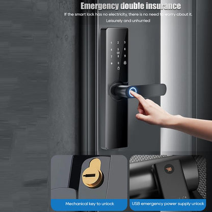 Z17 Tuya Smart WiFi Electronic Fingerprint Password Door Lock, 14.7cm, 16cm, 17cm, 18cm