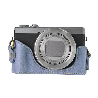 Retro Litchi Texture Leather Full Body Camera Case Bag with Strap, For Canon G7 X Mark III / G7X3, For Canon PowerShot SX740 HS