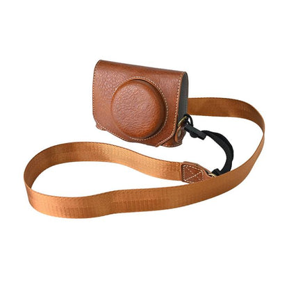 Retro Litchi Texture Leather Full Body Camera Case Bag with Strap, For Canon G7 X Mark III / G7X3, For Canon PowerShot SX740 HS