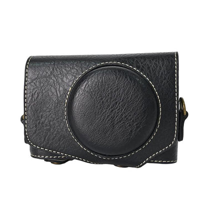Retro Litchi Texture Leather Full Body Camera Case Bag with Strap, For Canon G7 X Mark III / G7X3, For Canon PowerShot SX740 HS