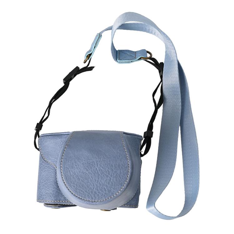 Retro Litchi Texture Leather Full Body Camera Case Bag with Strap, For FUJIFILM X-M5