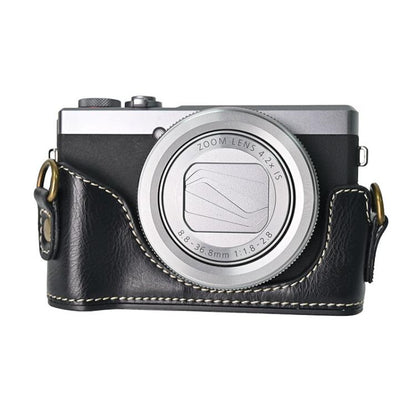 Retro Pull Up Leather Full Body Camera Case Bag with Strap, For Canon G7 X Mark III / G7X3, For Canon PowerShot SX740 HS