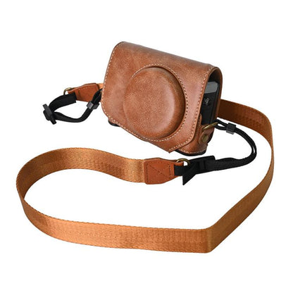 Retro Pull Up Leather Full Body Camera Case Bag with Strap, For Canon G7 X Mark III / G7X3, For Canon PowerShot SX740 HS