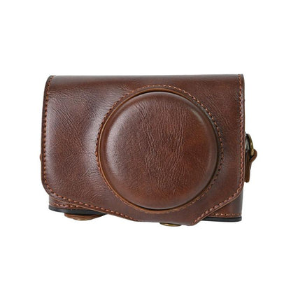 Retro Pull Up Leather Full Body Camera Case Bag with Strap, For Canon G7 X Mark III / G7X3, For Canon PowerShot SX740 HS