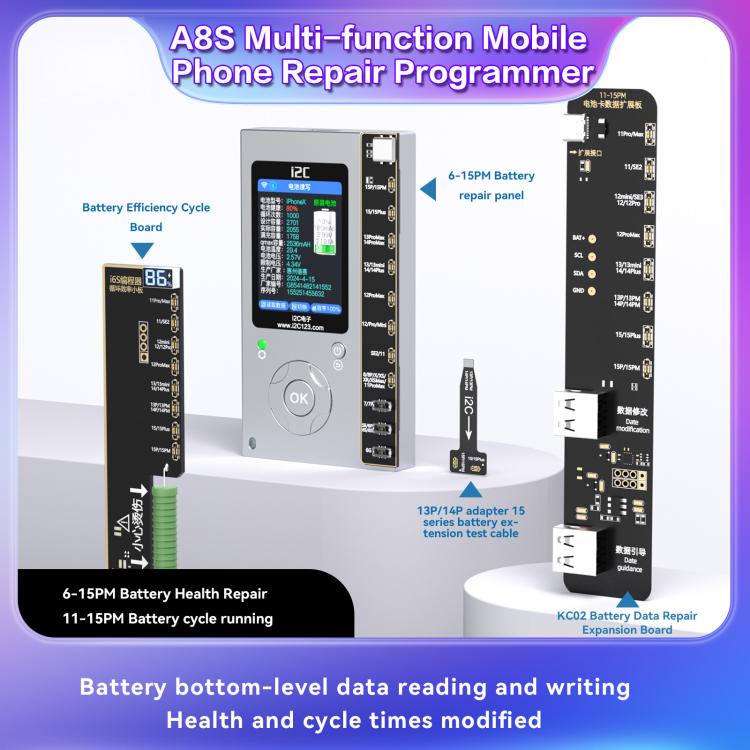 i2C A8S Multi-function Phone Repair Programmer, Host, Host+12-15 Plus True Tone Board, Host+7-15 Pro Max True Tone Board