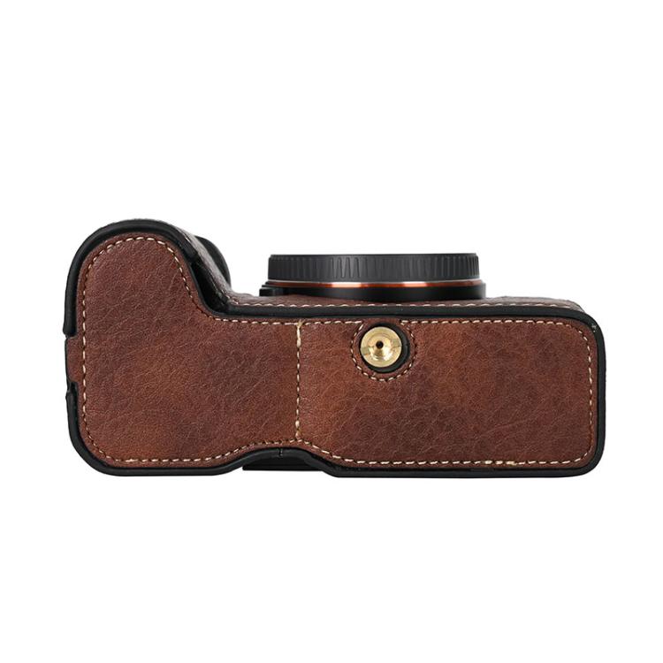 Litchi Texture PU Leather Camera Half Case Base, For Sony ILCE-7CM2 / Alpha 7C II, For Sony ILCE7RM5 / A7R5