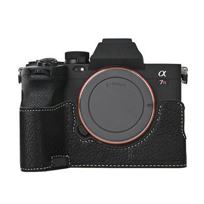 Litchi Texture PU Leather Camera Half Case Base, For Sony ILCE-7CM2 / Alpha 7C II, For Sony ILCE7RM5 / A7R5