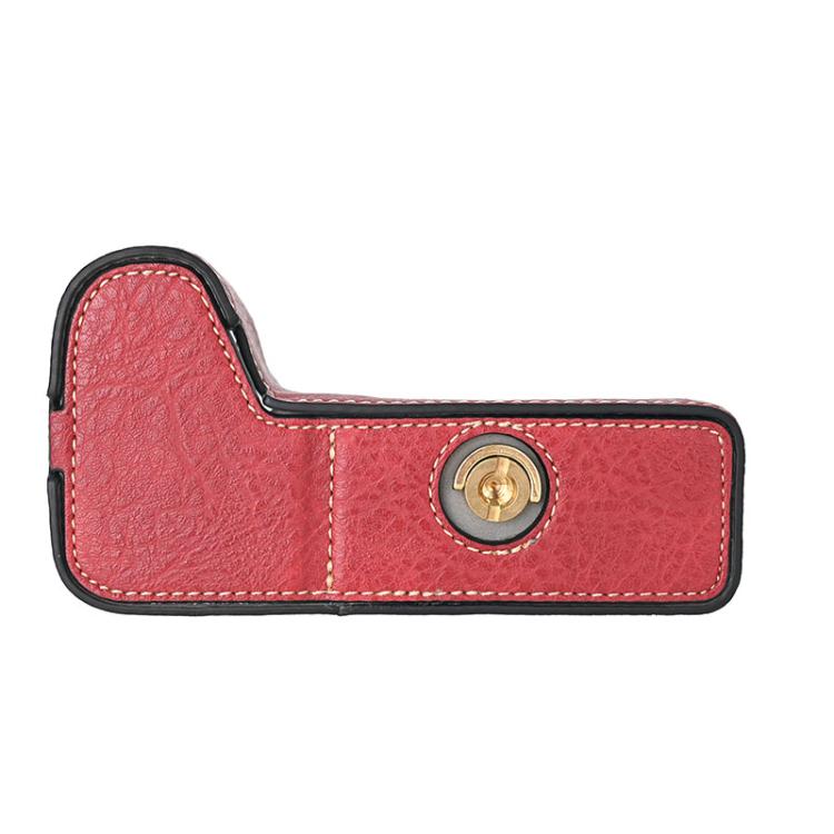 Litchi Texture PU Leather Camera Half Case Base, For Sony ILCE-6700 / A6700, For Sony ILCE-6400 / A6300 / A6200