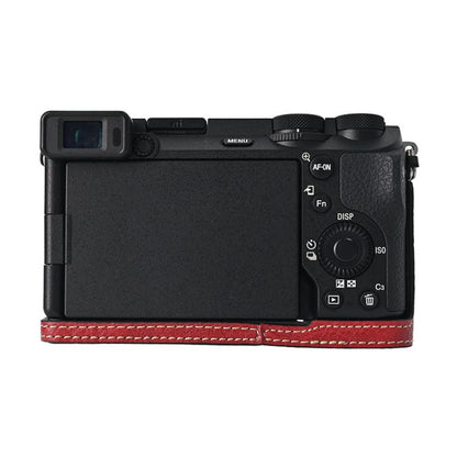 Litchi Texture PU Leather Camera Half Case Base, For Sony ILCE-6700 / A6700, For Sony ILCE-6400 / A6300 / A6200
