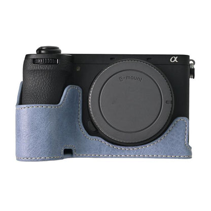 Litchi Texture PU Leather Camera Half Case Base, For Sony ILCE-6700 / A6700, For Sony ILCE-6400 / A6300 / A6200