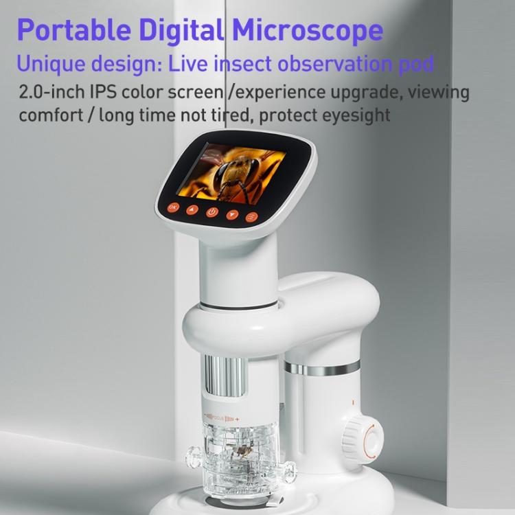 CM3 2.0 inch IPS Screen 1000X Desktop HD Digital Electron Microscope, CM3