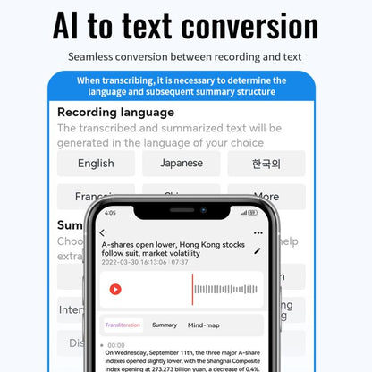 JNN M29A Portable Smart AI Magnetic Recorder Support APP Control, 8GB, 16GB, 32GB, 64GB, 128GB