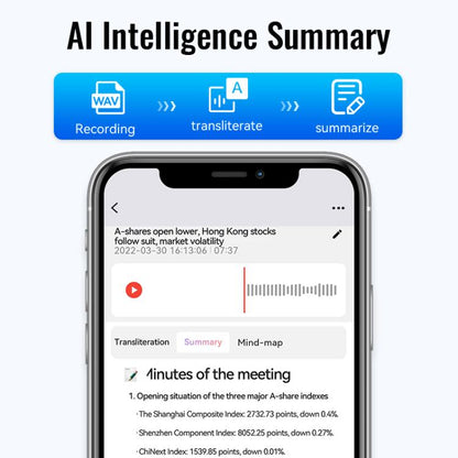 JNN M29A Portable Smart AI Magnetic Recorder Support APP Control, 8GB, 16GB, 32GB, 64GB, 128GB