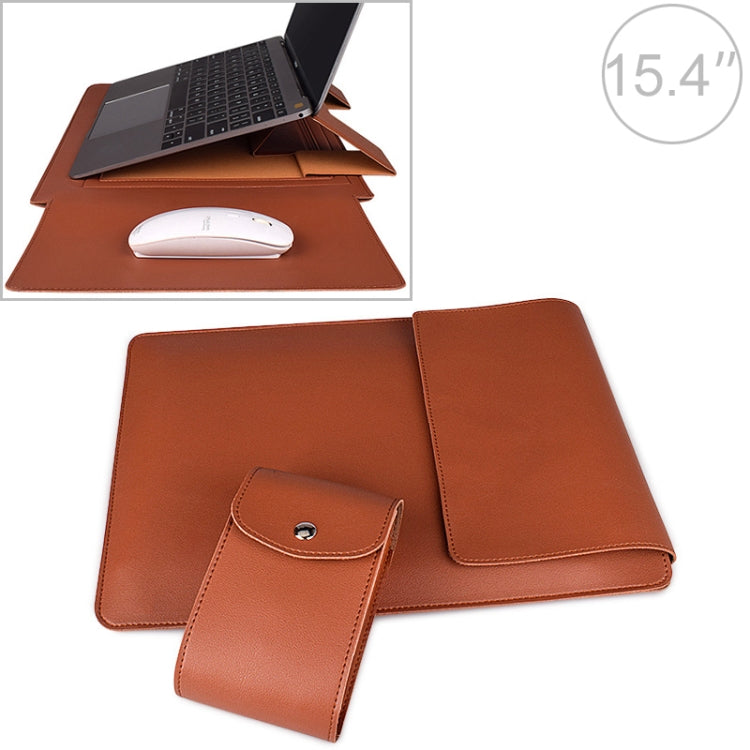 PU05 Sleeve Leather Case Carrying Bag with Small Storage Bag, for 13.3 inch Laptop, for 14.1 inch Laptop, for 15.4 inch Laptop