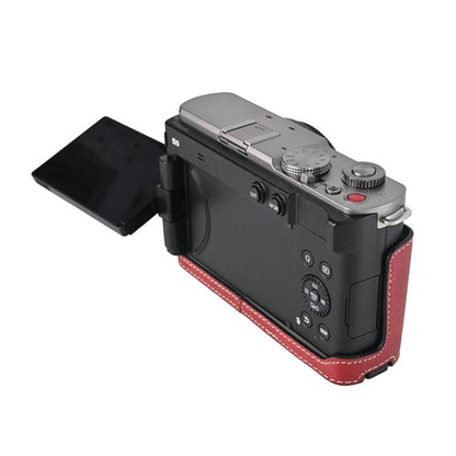 Litchi Texture PU Leather Camera Half Case Base, For Panasonic LUMIX S9