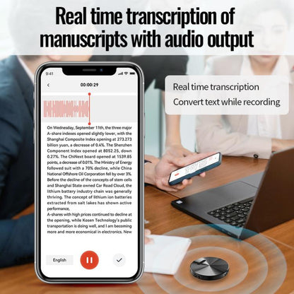 JNN A6 Portable Smart AI Magnetic Recorder Support APP Control, 8GB, 16GB, 32GB, 64GB, 128GB