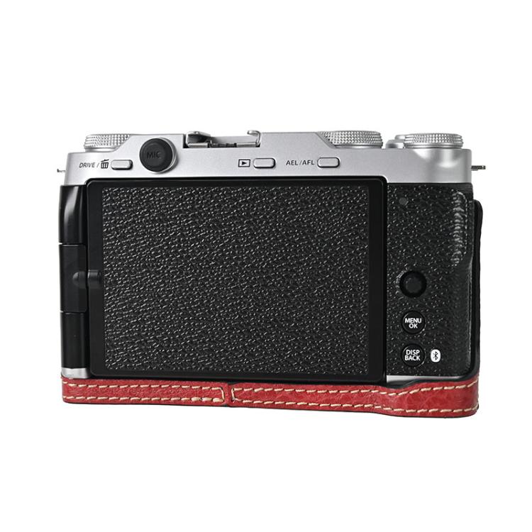 Litchi Texture PU Leather Camera Half Case Base, For FUJIFILM X-M5